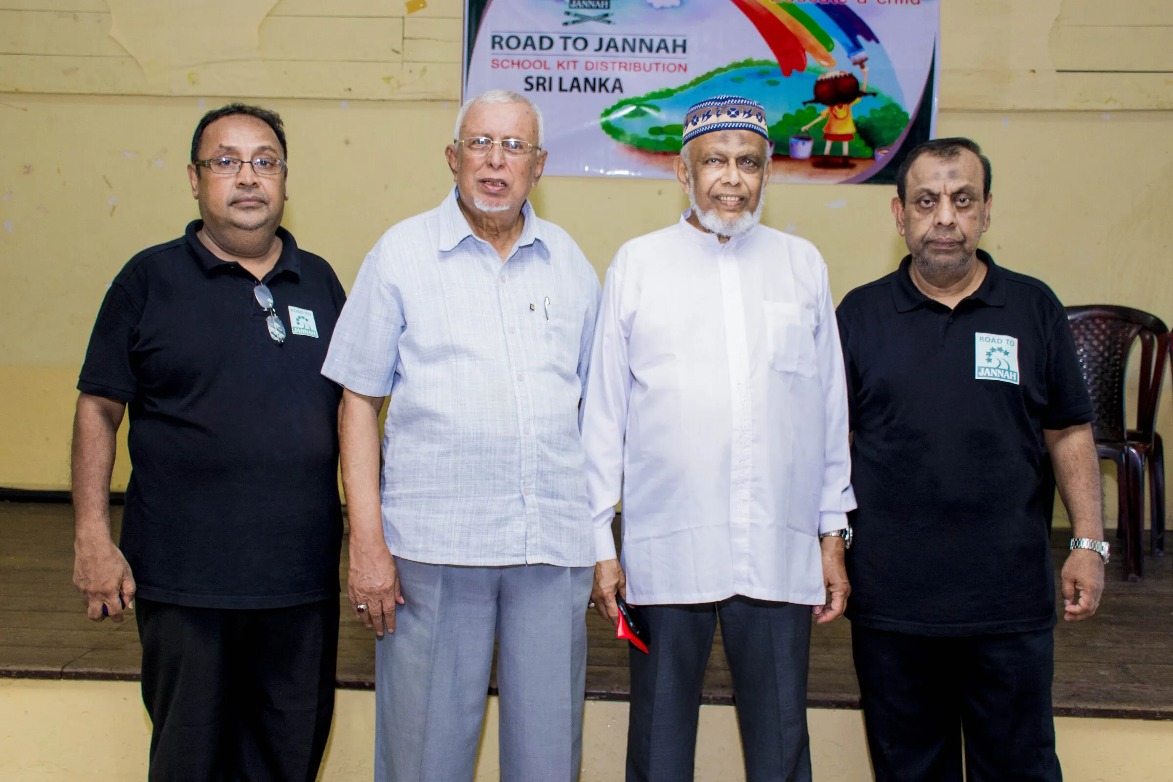 Supporters of the Trust at a wheelchair and school kit distribution with Road to Jannah.