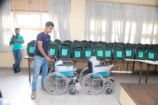 Wheelchairs and school kits, 2016 to 2017. Photo 59 of 148.